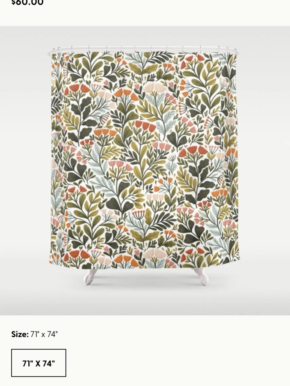 Society 6 Shower Curtain - Month of May in White by Iz Ptica